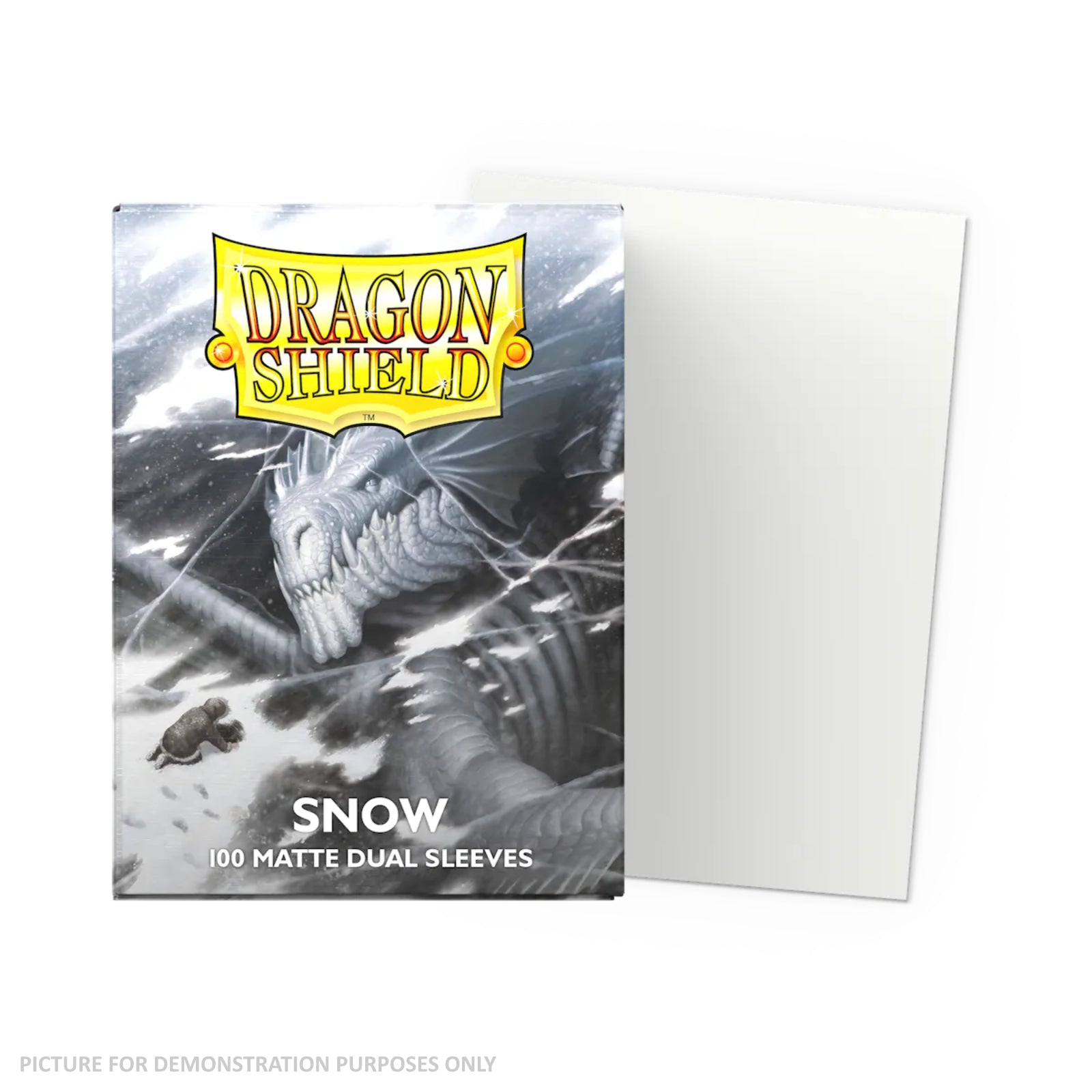 Dragon Shield - Box 100 - Standard Size Dual Matte Sleeves - Snow White Mirin